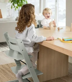 Højstol inkl. babysæt - glacier green