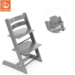 Højstol inkl. babysæt - storm grå
