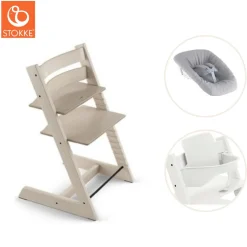 Højstol inkl. newborn sæt og babysæt - whitewash