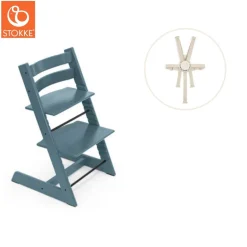 Højstol inkl. sele - fjord blå