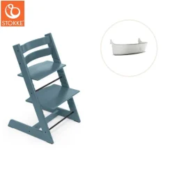 Højstol inkl. storage opbevaring - fjord blå