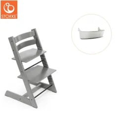 Højstol inkl. storage opbevaring - storm grå