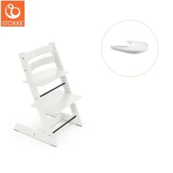 Højstol inkl. tray - hvid/hvid
