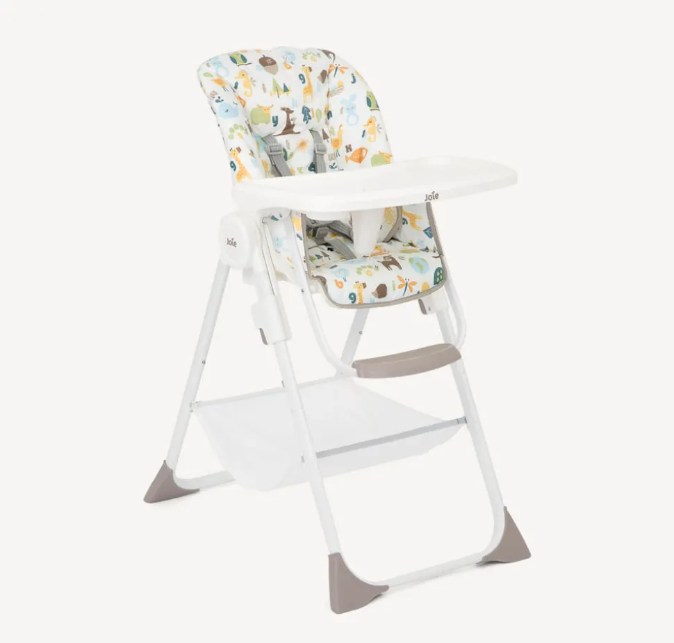 Højstol, Snacker 2i1, grå/hvid