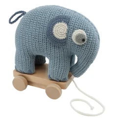 Hæklet trækdyr, elefanten Fanto, powder blue