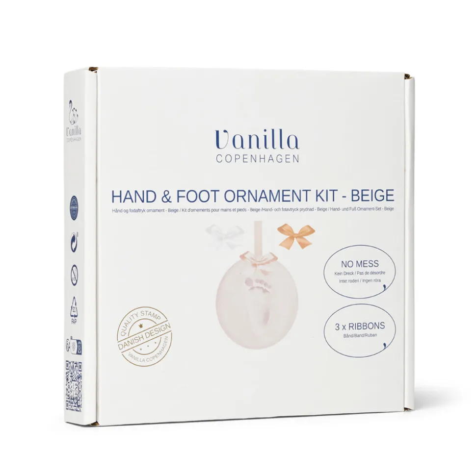 Hånd og fodaftryk - Ler - Ophæng - Beige