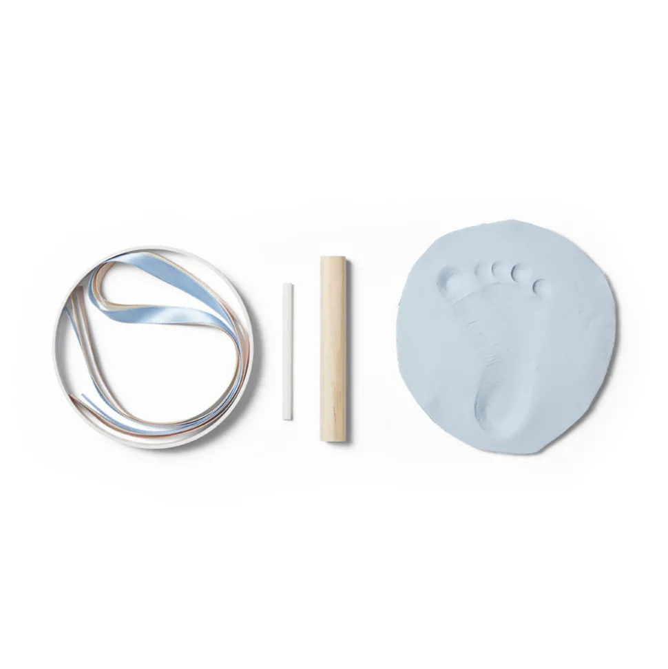 Hånd og fodaftryk - Ler - Ophæng - Blue