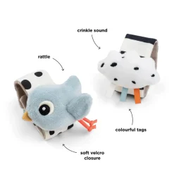 Håndledsranglesæt 2 stk. Happy clouds Blå