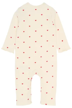Holiday Heart Rib Jumpsuit - GARDENIA