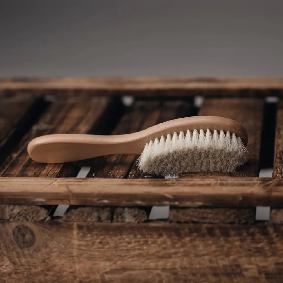 Hårbørste med naturlig bløde gedehår og lotustræ