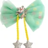 Hårclips Big Unicorn Bow Green