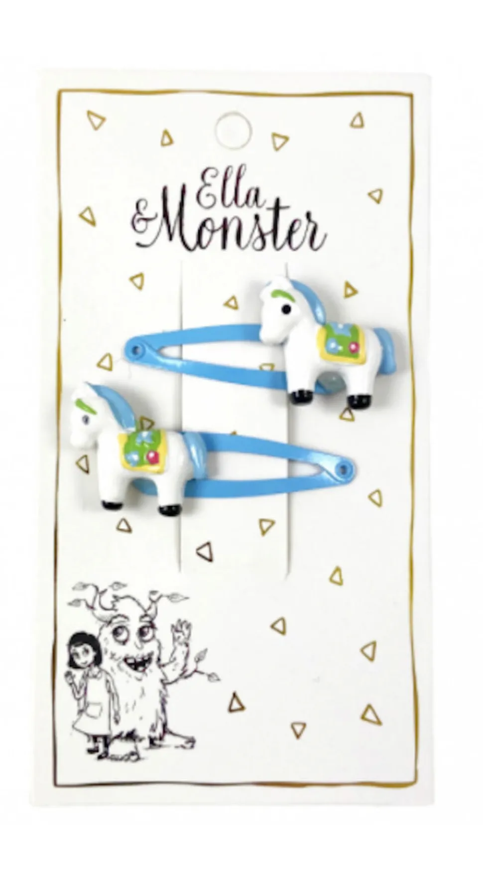 Hårclips Blue Horse