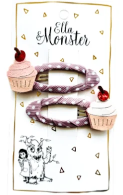 Hårclips Cherry Cupcake