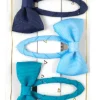 Hårclips Dusty Blue Bow