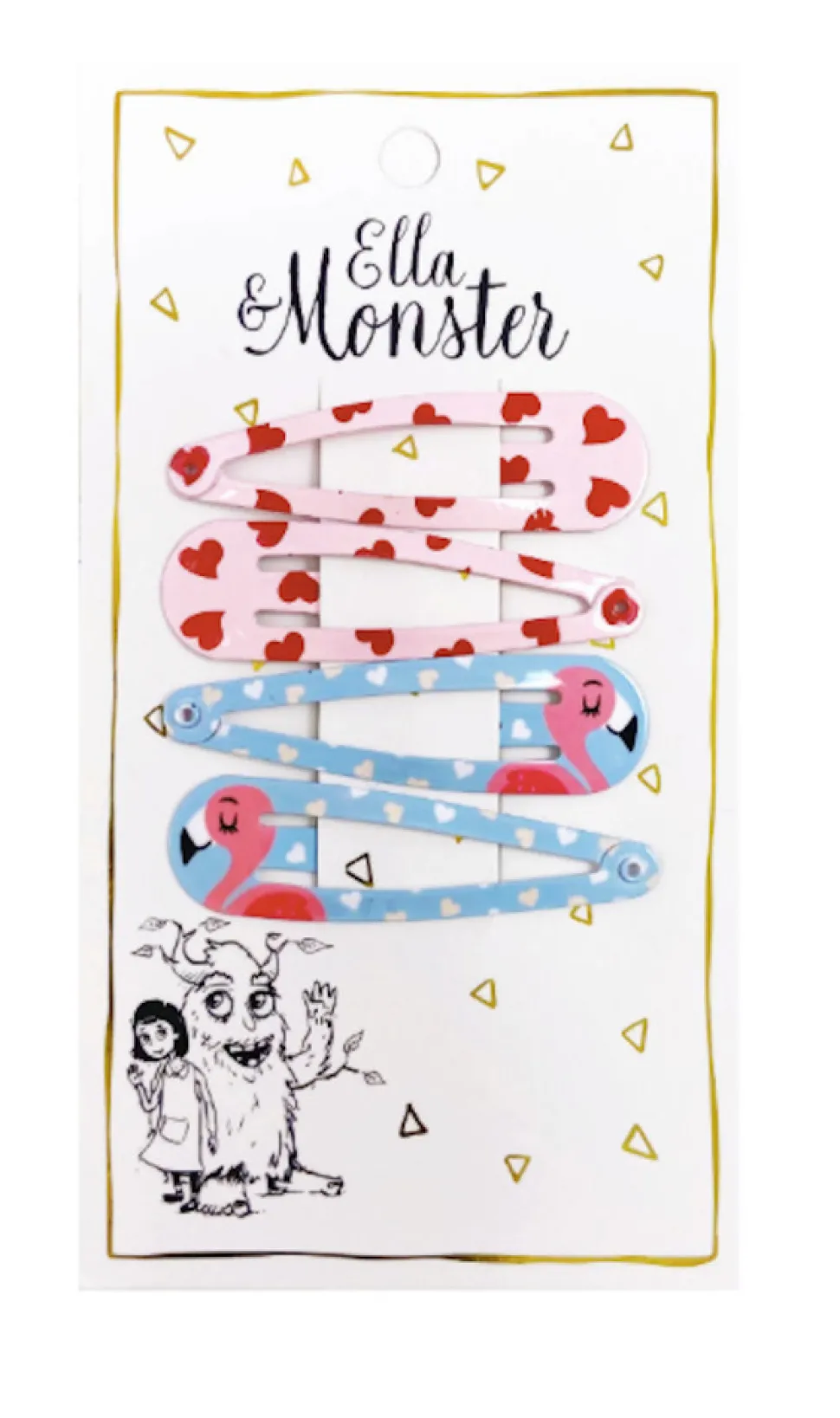 Hårclips Flamingo Combi