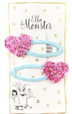 Hårclips Glitter Heartbeats