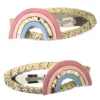 Hårclips Gold Glitter Rainbow