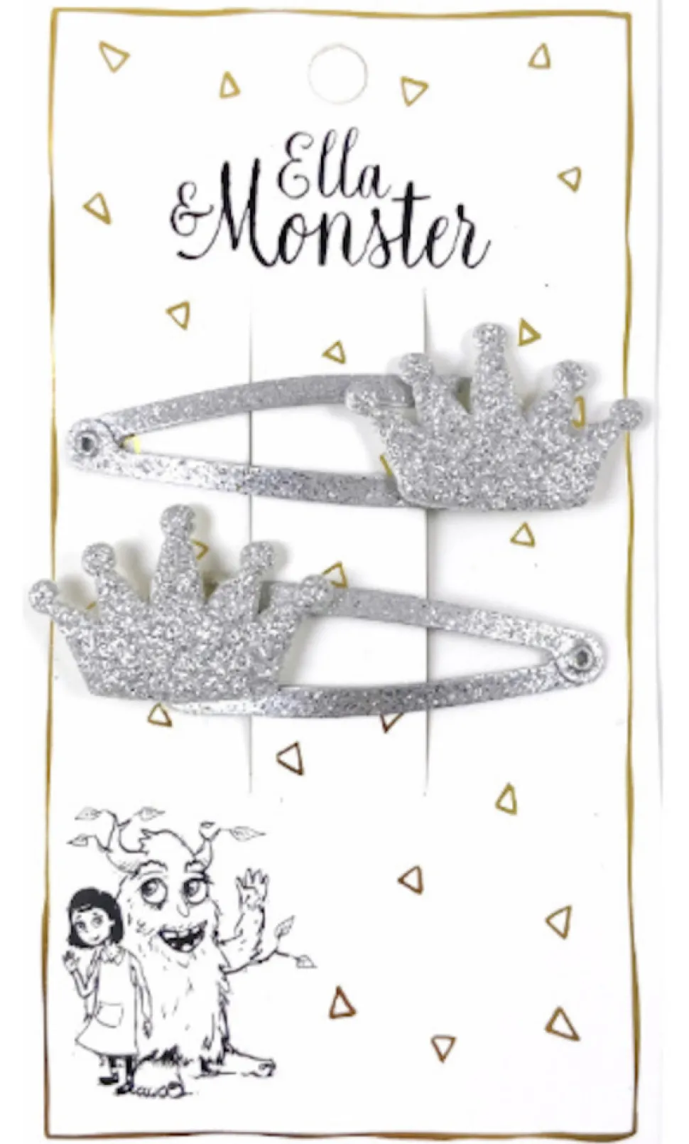 Hårclips Silver Crown