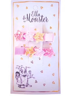 Hårclips Sparkle Star Line Rose