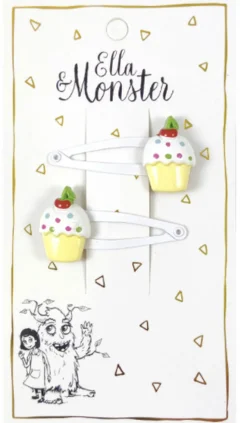 Hårclips White Cup Cake