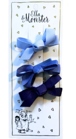 Hårspænde Sæt – Blå Sløjfer