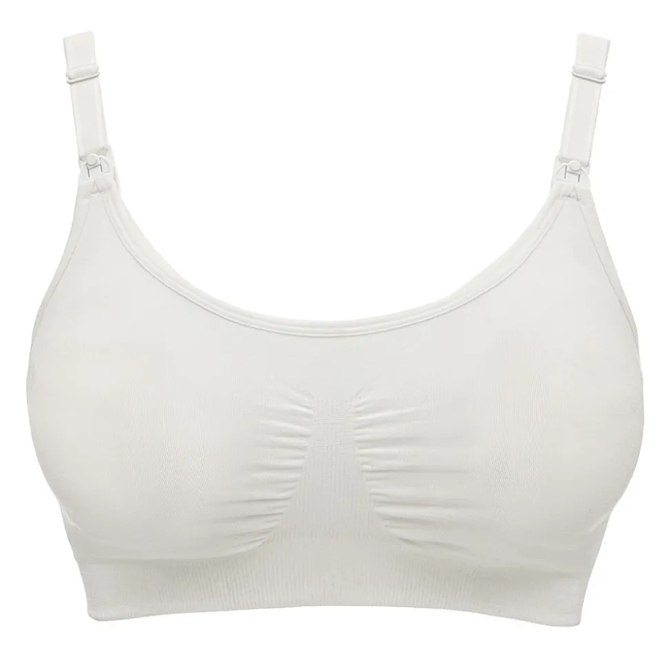 3-i-1 amme- og pumpe-BH hvid L