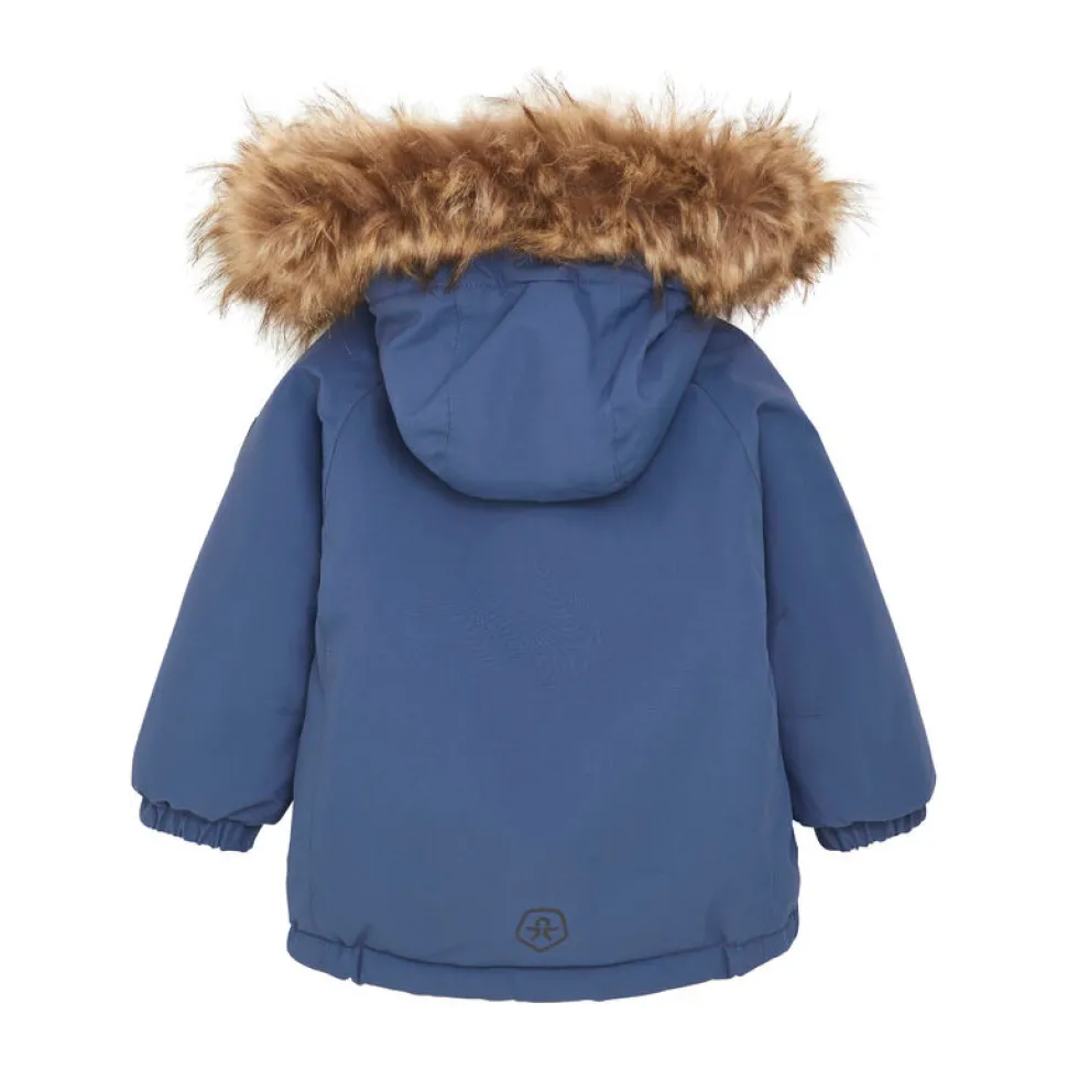 Jakke m. Fake Fur - Vintage Indigo