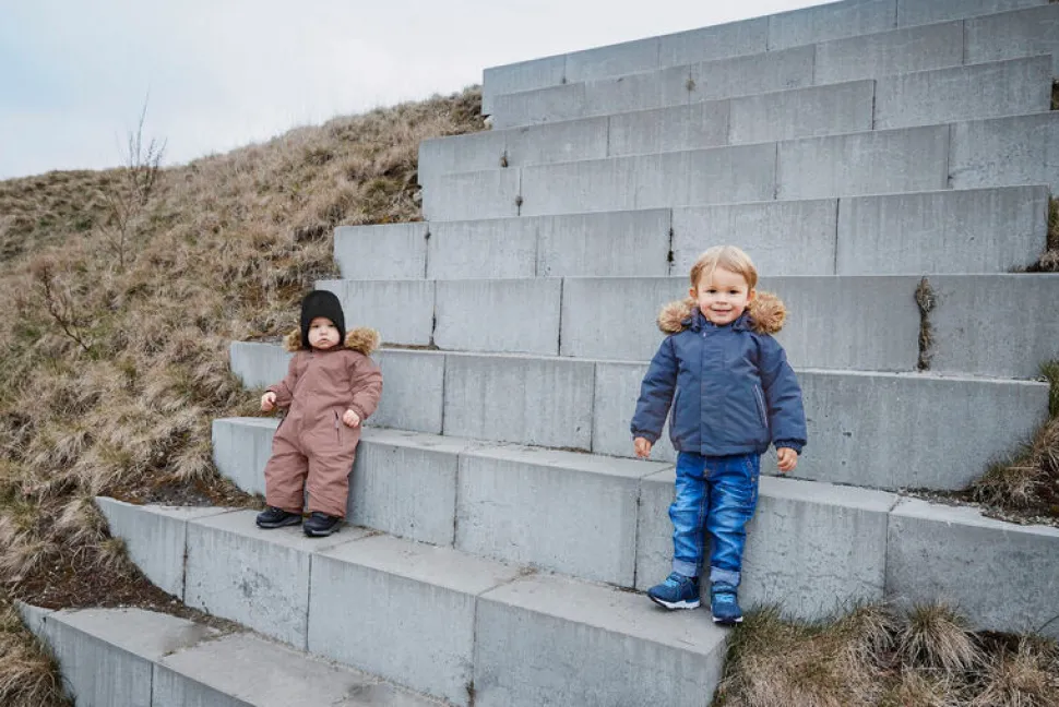 Jakke m. Fake Fur - Vintage Indigo