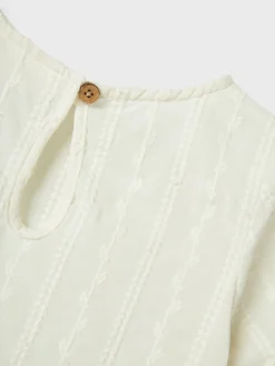 Jazelle kortærmet løs skjorte - COCO MILK