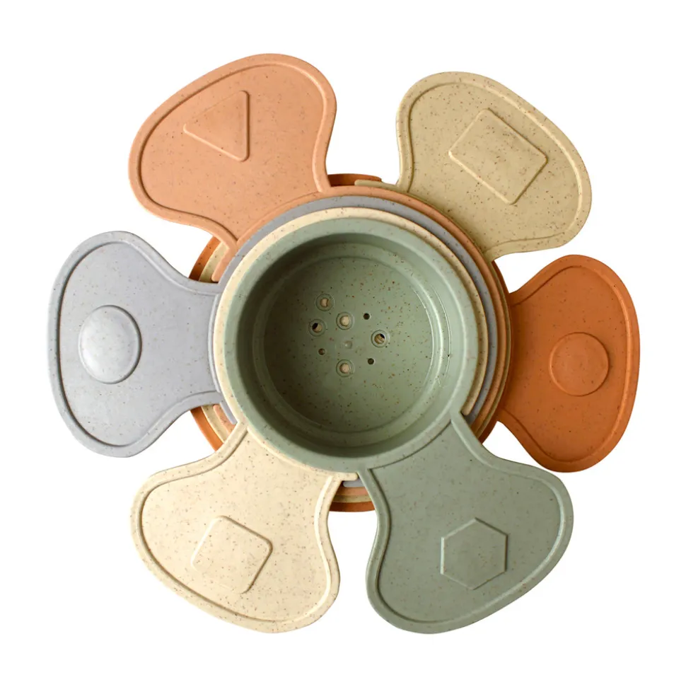 Jenga stabel kopper i hvedestrå, 6 stk