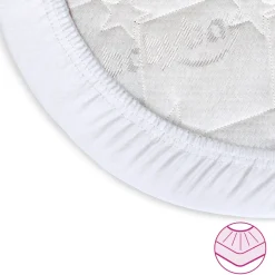 Jersey lagen, deluxe 1 stk. til Side by side seng orginal - hvid