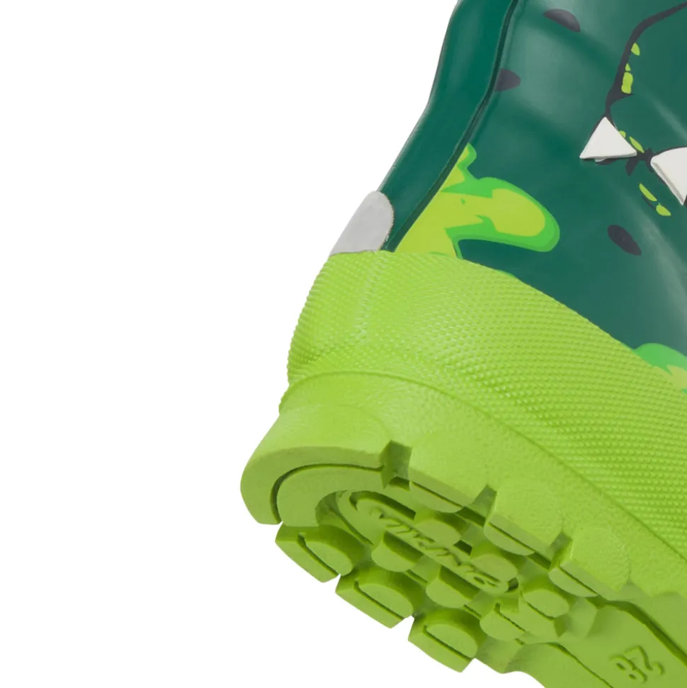 Jolly print gummistøvle - Bottlegreen/Multi