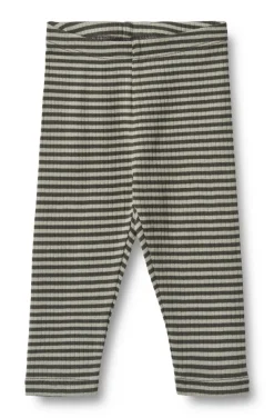 Jules Jersey Leggings - Winter forest stripe