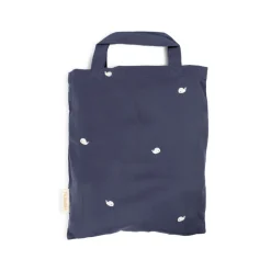 Junior sengetøj - Midnight med broderet Christian hval