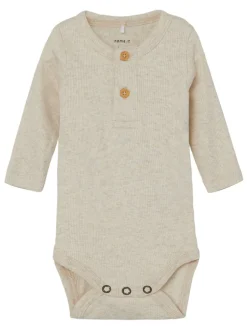 Kab langærmet body NOOS - peyote melange