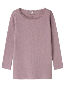 Kab langærmet top - Elderberry