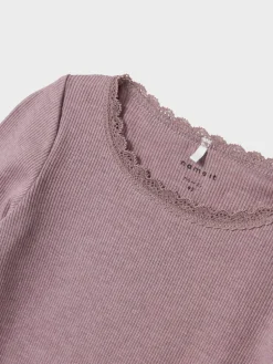 Kab langærmet top - Elderberry