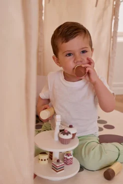 Kagefad i træ, hvid