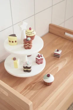 Kagefad i træ, hvid