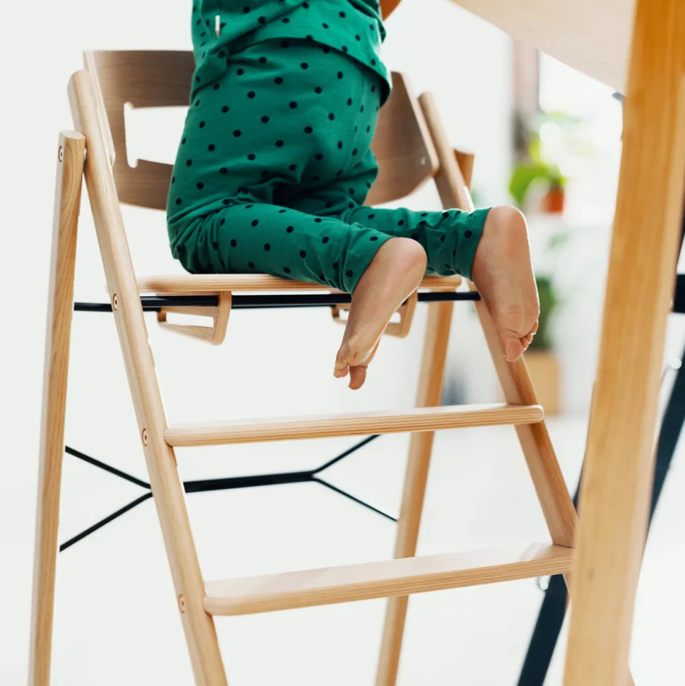 Klapp højstol foldbar - eg natur