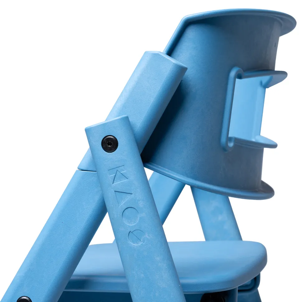 Klapp højstol foldbar - Genbrugsplast, blå