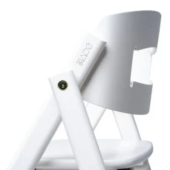 Klapp højstol foldbar bøg inkl. pude - hvid