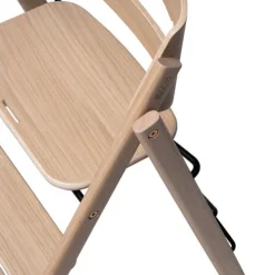 Klapp højstol foldbar eg inkl. pude - natur