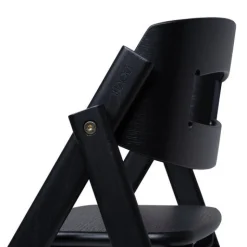 Klapp højstol foldbar eg inkl. pude - sort