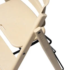 Klapp højstol foldbar genbrugsplast inkl. pude - sand