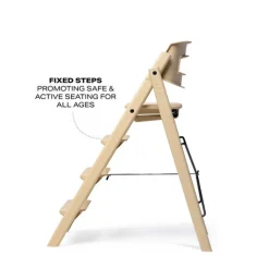 Klapp højstol foldbar genbrugsplast inkl. pude - sand