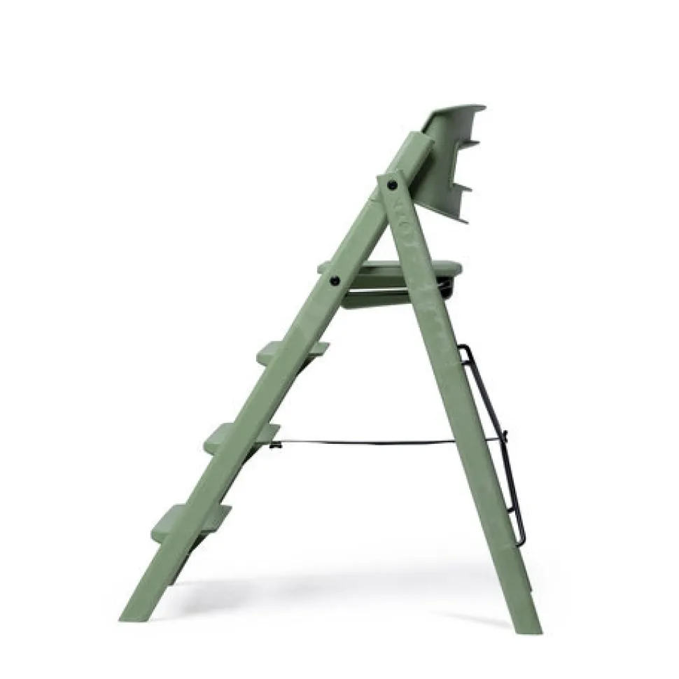 Klapp højstol foldbar genbrugsplast inkl. pude - grøn