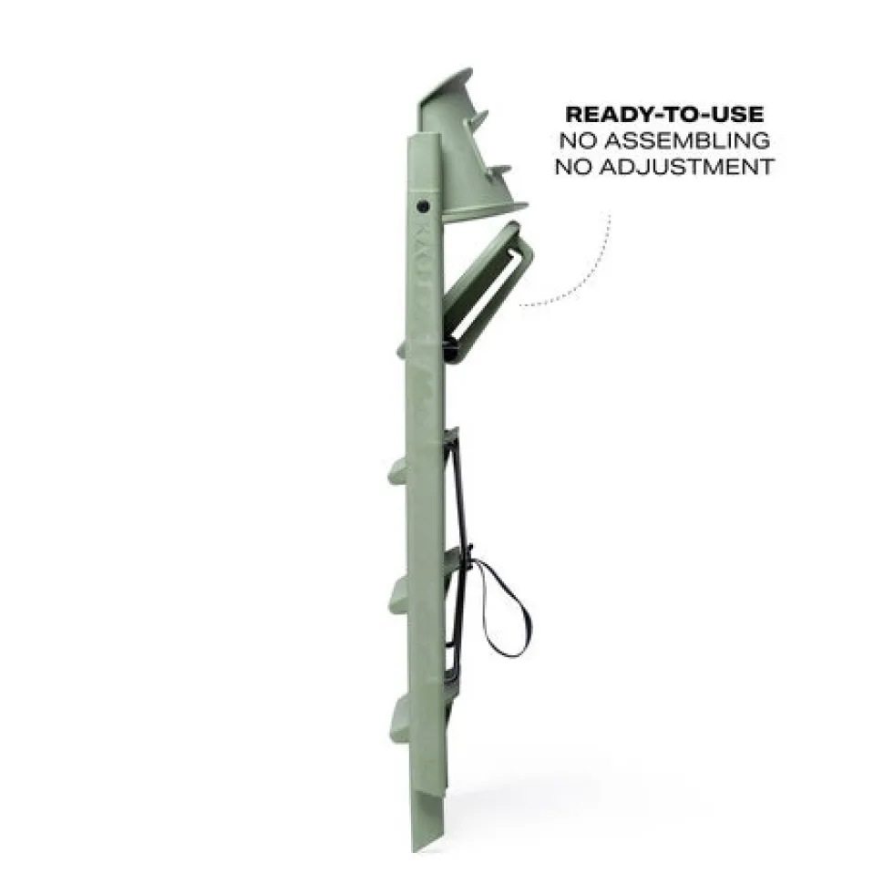 Klapp højstol foldbar genbrugsplast inkl. pude - grøn