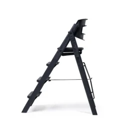 Klapp højstol foldbar genbrugsplast inkl. bøjle og bakke - sort