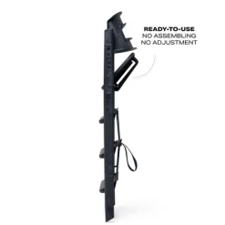 Klapp højstol foldbar genbrugsplast inkl. bøjle og bakke - sort